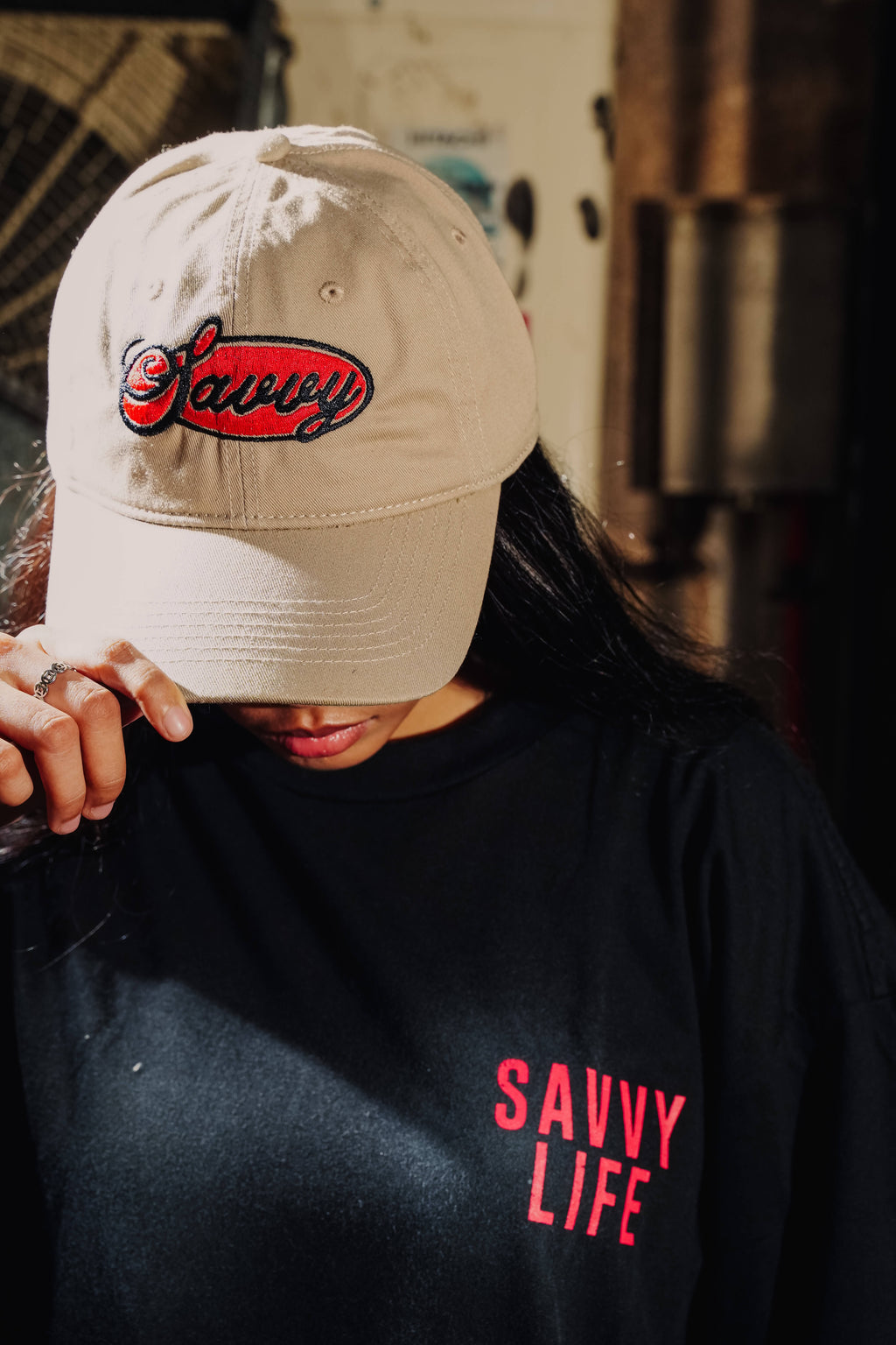 Signature Script Dad Hat (Cream)