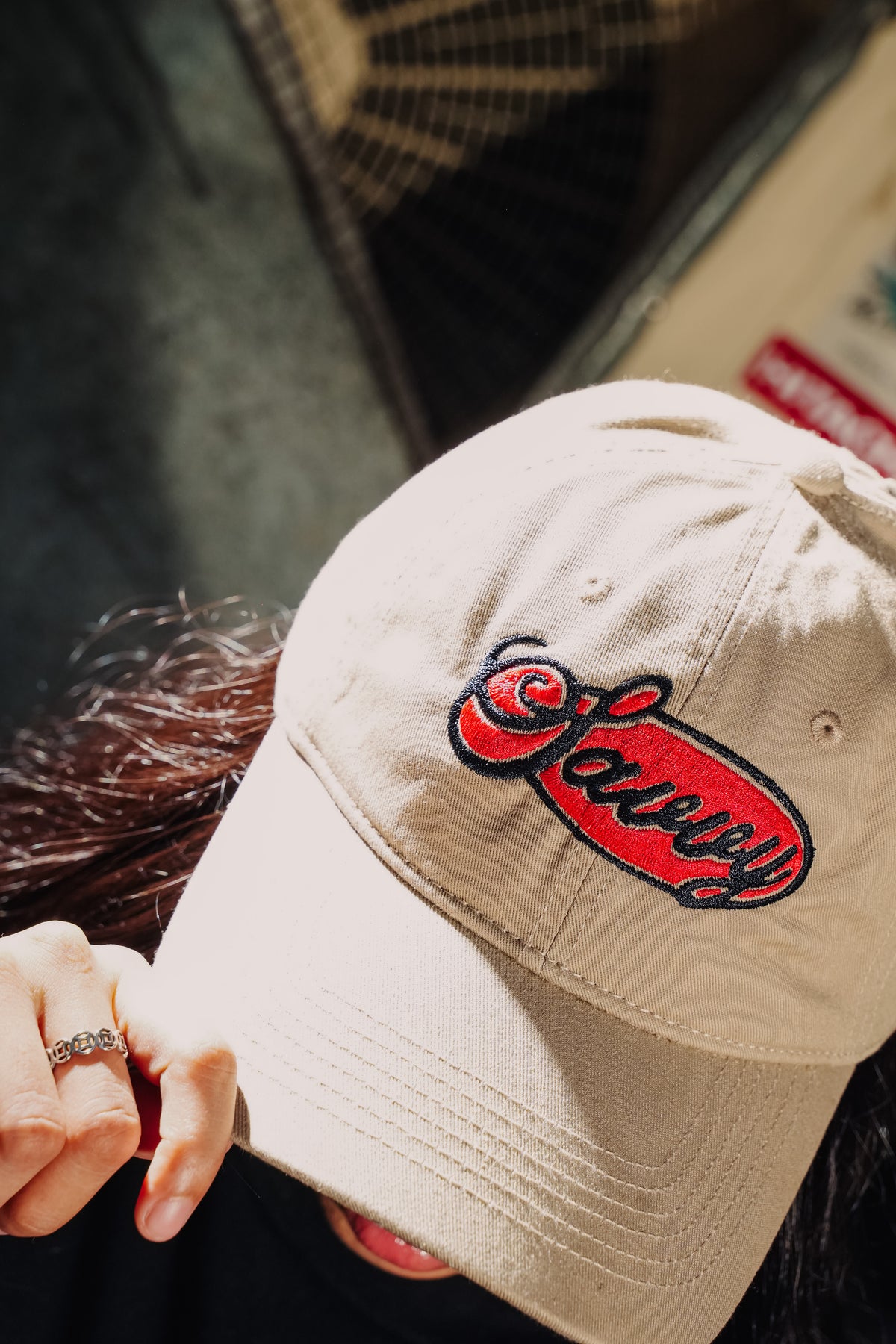 Signature Script Dad Hat (Cream)